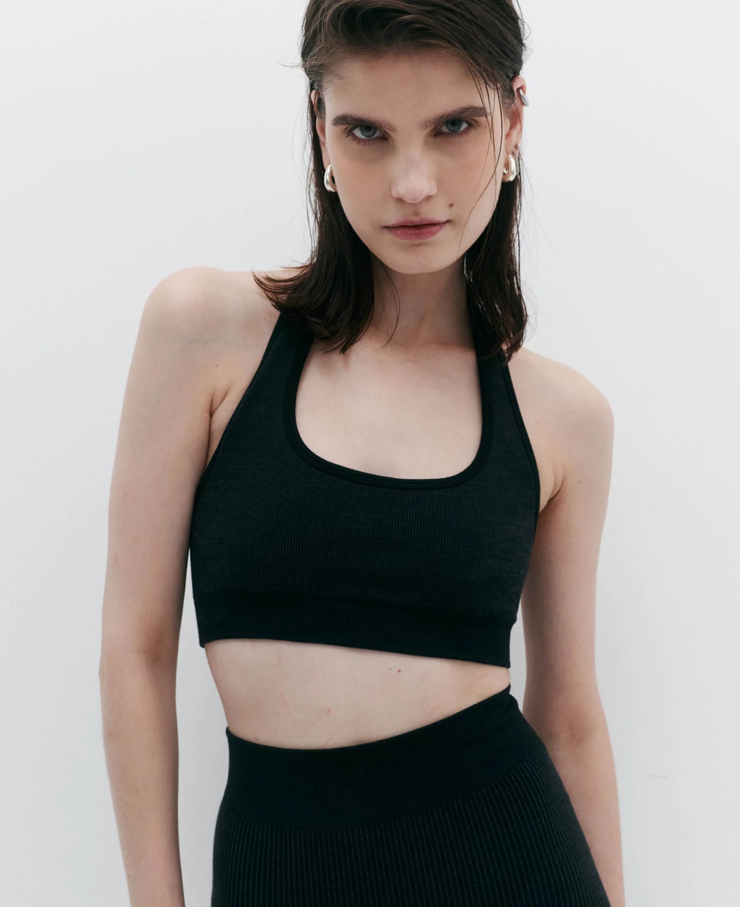 
                  
                    HALTER WOOL BRALET  - BLACK
                  
                
