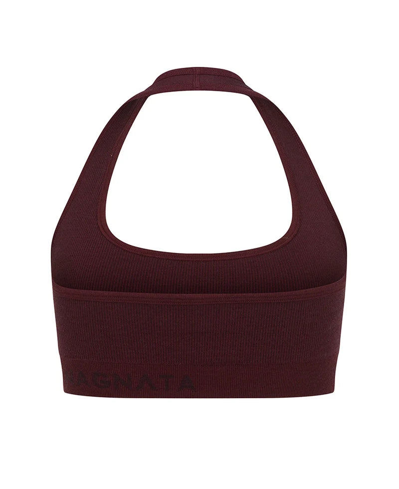 
                  
                    HALTER WOOL BRALET  - MULBERRY
                  
                